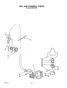 08 - Fill And Overfill parts for Kitchenaid Dishwasher KUDD23HY0 from AppliancePartsPros.com