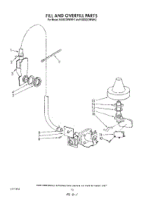 08 - Fill And Overfill parts for Kitchenaid Dishwasher KUDI220WWH2 from AppliancePartsPros.com