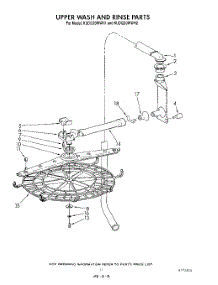 09 - Upper Wash And Rinse parts for Kitchenaid Dishwasher KUDI220WWH2 from AppliancePartsPros.com
