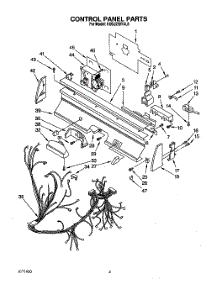 03 - Control Panel, Lit / Optional parts for Kitchenaid Dishwasher KUDJ230YAL0 from AppliancePartsPros.com