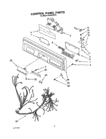 04 - Control Panel, Lit / Optional parts for Kitchenaid Dishwasher KUDA23SY0 from AppliancePartsPros.com