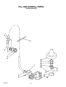 08 - Fill And Overfill parts for Kitchenaid Dishwasher KUDA23SY0 from AppliancePartsPros.com