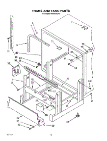 10 - Frame And Tank parts for Kitchenaid Dishwasher KUDA23SY0 from AppliancePartsPros.com