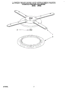 05 - Lower Washarm And Strainer parts for Kitchenaid Dishwasher KUDG23HB0 from AppliancePartsPros.com