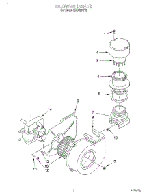 02 - Blower parts for Kitchenaid Dishwasher KUDJ23HY2 from AppliancePartsPros.com