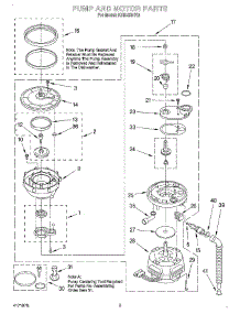 04 - Pump And Motor parts for Kitchenaid Dishwasher KUDJ23HY2 from AppliancePartsPros.com