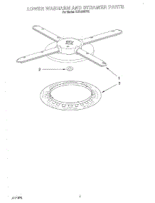 05 - Lower Washarm And Strainer parts for Kitchenaid Dishwasher KUDJ23HY2 from AppliancePartsPros.com