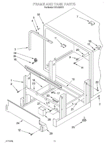 09 - Frame And Tank parts for Kitchenaid Dishwasher KUDJ23HY2 from AppliancePartsPros.com