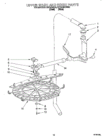 08 - Upper Wash And Rinse parts for Kitchenaid Dishwasher KUDG23HB0 from AppliancePartsPros.com