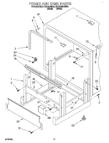 09 - Frame And Tank parts for Kitchenaid Dishwasher KUDG23HB0 from AppliancePartsPros.com