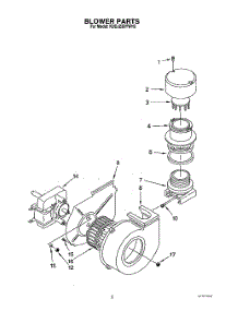 03 - Blower parts for Kitchenaid Dishwasher KUDJ230YWH0 from AppliancePartsPros.com