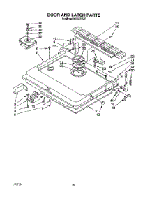 13 - Door And Latch parts for Kitchenaid Dishwasher KUDA23SY0 from AppliancePartsPros.com