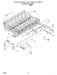 10 - Upper Rack And Track parts for Kitchenaid Dishwasher KUDX23HB0 from AppliancePartsPros.com