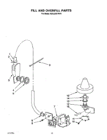 08 - Fill And Overfill parts for Kitchenaid Dishwasher KUDJ230YWH0 from AppliancePartsPros.com