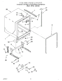 08 - Tub And Frame parts for Kitchenaid Dishwasher KUDR24SEBL0 from AppliancePartsPros.com