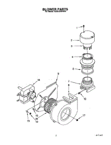 03 - Blower parts for Kitchenaid Dishwasher KUDI220WWH4 from AppliancePartsPros.com