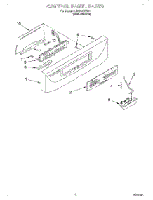 02 - Control Panel parts for Kitchenaid Dishwasher KUDS24SEBS1 from AppliancePartsPros.com
