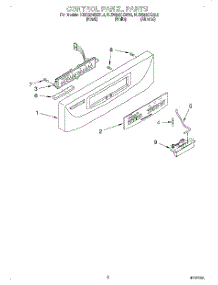 02 - Control Panel parts for Kitchenaid Dishwasher KUDS24SEBL4 from AppliancePartsPros.com