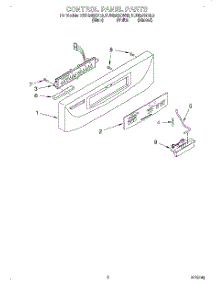 02 - Control Panel parts for Kitchenaid Dishwasher KUDI24SEBL3 from AppliancePartsPros.com
