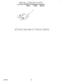 12 - Miscellaneous, Lit / Optional parts for Kitchenaid Dishwasher KUDI24SEAL3 from AppliancePartsPros.com