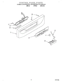 02 - Control Panel parts for Kitchenaid Dishwasher KUDV24SEWH3 from AppliancePartsPros.com