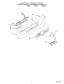 02 - Control Panel parts for Kitchenaid Dishwasher KUDM24SEBL3 from AppliancePartsPros.com