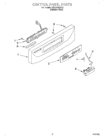 02 - Control Panel parts for Kitchenaid Dishwasher KUDS24SEBS3 from AppliancePartsPros.com