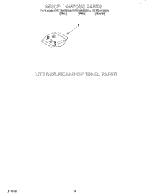 12 - Miscellaneous, Lit / Optional parts for Kitchenaid Dishwasher KUDR24SEWH4 from AppliancePartsPros.com