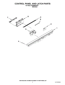 02 - Control Panel And Latch Parts parts for Kitchenaid Dishwasher KUDE60SXSS3 from AppliancePartsPros.com