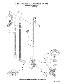 04 - Fill, Drain And Overfill Parts parts for Kitchenaid Dishwasher KUDE60SXSS3 from AppliancePartsPros.com