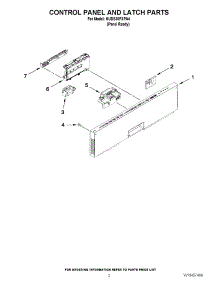 02 - Control Panel And Latch Parts parts for Kitchenaid Dishwasher KUDS30FXPA4 from AppliancePartsPros.com