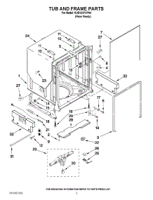 05 - Tub And Frame Parts parts for Kitchenaid Dishwasher KUDS30FXPA4 from AppliancePartsPros.com