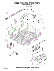 09 - Upper Rack And Track Parts parts for Kitchenaid Dishwasher KUDS30FXPA4 from AppliancePartsPros.com