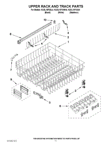 09 - Upper Rack And Track Parts parts for Kitchenaid Dishwasher KUDL15FXBL4 from AppliancePartsPros.com