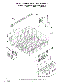 09 - Upper Rack And Track Parts parts for Kitchenaid Dishwasher KUDE20FXBL4 from AppliancePartsPros.com