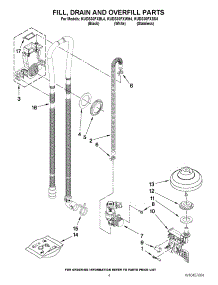 04 - Fill, Drain And Overfill Parts parts for Kitchenaid Dishwasher KUDS30FXSS4 from AppliancePartsPros.com