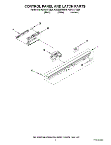 02 - Control Panel And Latch Parts parts for Kitchenaid Dishwasher KUDS35FXSS4 from AppliancePartsPros.com