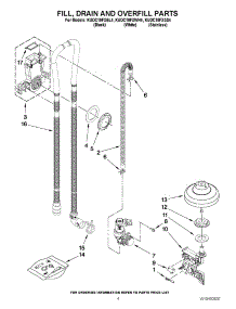 04 - Fill, Drain And Overfill Parts parts for Kitchenaid Dishwasher KUDC10FXBL4 from AppliancePartsPros.com