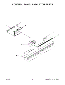 02 - Control Panel And Latch Parts parts for Kitchenaid Dishwasher KUDE60SXSS2 from AppliancePartsPros.com