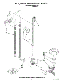 04 - Fill, Drain And Overfill Parts parts for Kitchenaid Dishwasher KUDE50CXSS4 from AppliancePartsPros.com
