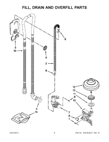 04 - Fill, Drain And Overfill Parts parts for Kitchenaid Dishwasher KUDE60SXSS2 from AppliancePartsPros.com