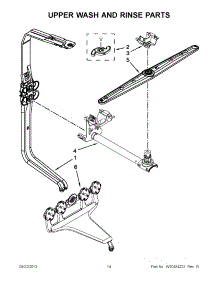 07 - Upper Wash And Rinse Parts parts for Kitchenaid Dishwasher KUDE60SXSS2 from AppliancePartsPros.com