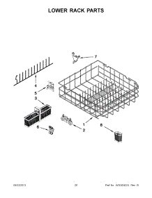 10 - Lower Rack Parts parts for Kitchenaid Dishwasher KUDE60SXSS2 from AppliancePartsPros.com