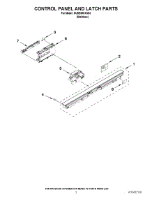 02 - Control Panel And Latch Parts parts for Kitchenaid Dishwasher KUDE60HXSS3 from AppliancePartsPros.com
