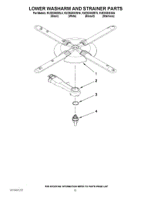 11 - Lower Washarm And Strainer Parts parts for Kitchenaid Dishwasher KUDS30IXWH4 from AppliancePartsPros.com