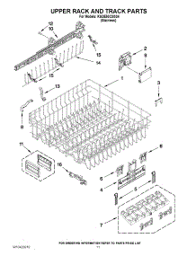 09 - Upper Rack And Track Parts parts for Kitchenaid Dishwasher KUDE50CXSS4 from AppliancePartsPros.com