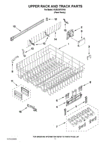 09 - Upper Rack And Track Parts parts for Kitchenaid Dishwasher KUDS30FXPA3 from AppliancePartsPros.com