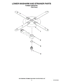 11 - Lower Washarm And Strainer Parts parts for Kitchenaid Dishwasher KUDS30FXPA3 from AppliancePartsPros.com