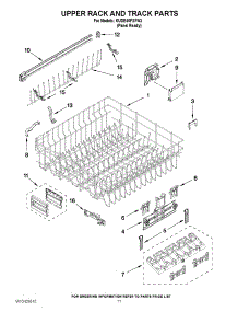 09 - Upper Rack And Track Parts parts for Kitchenaid Dishwasher KUDE40FXPA3 from AppliancePartsPros.com