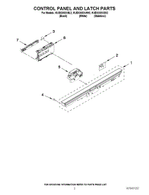 02 - Control Panel And Latch Parts parts for Kitchenaid Dishwasher KUDS30SXSS2 from AppliancePartsPros.com